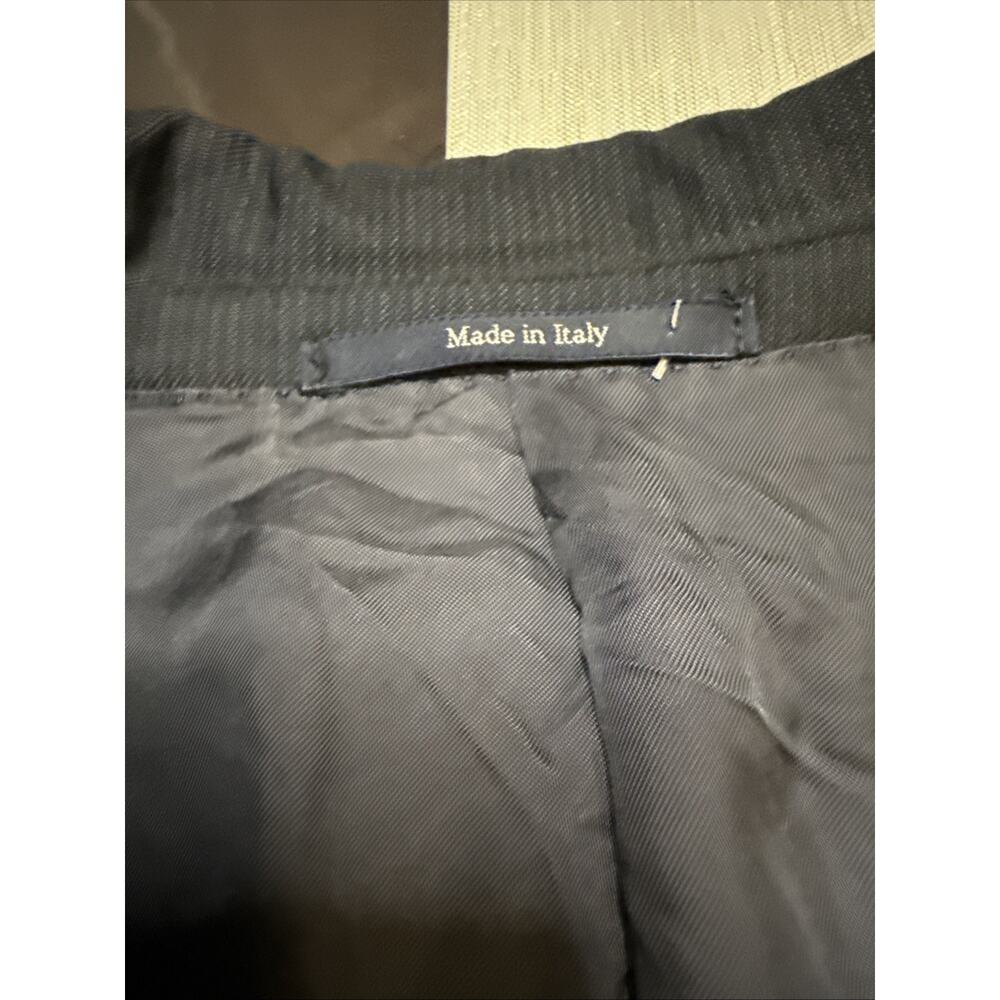 Ermenegildo Zegna 44R Blazer Sport Coat Black Pinstripe Wool Men 2 Button Italy - Picture 2 of 16
